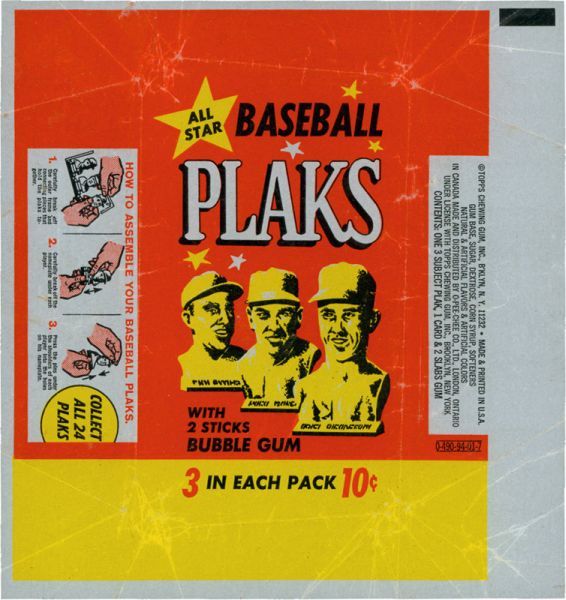 1968 Topps Baseball Plaks